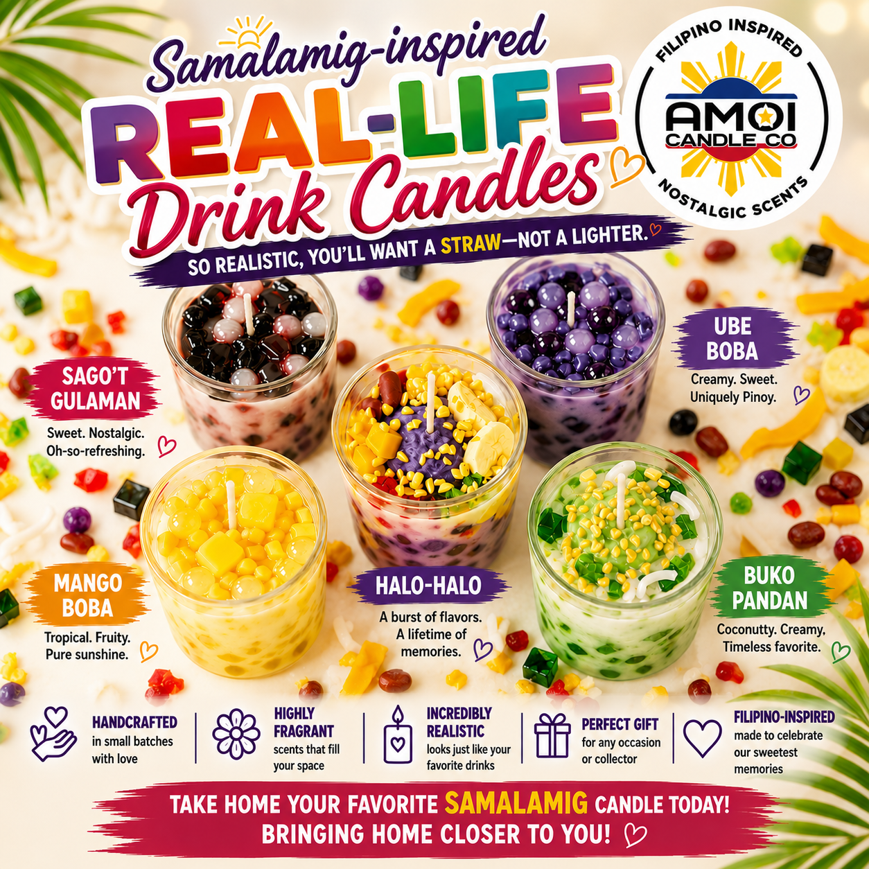 Samalamig-Inspired Real-Life Drink Candles
