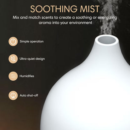 Aroma Mist Diffuser (white & wood grain)