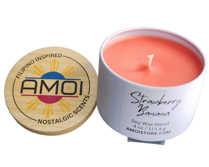 4oz Container Candle – Strawberry Banana