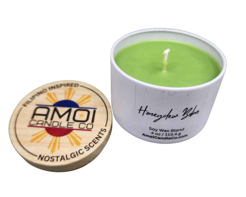 4oz Container Candle – Honeydew Boba