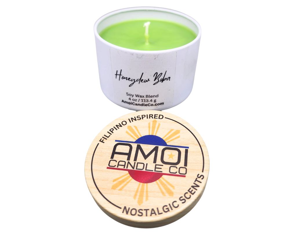 4oz Container Candle – Honeydew Boba
