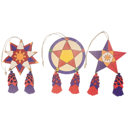 Parol Christmas Hanging Ornaments – 3 Pack (Set D)