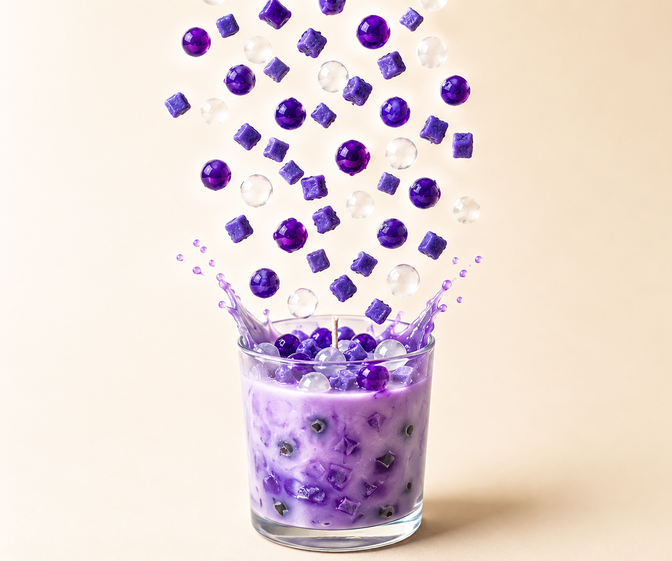 Ube Boba Real-Life Drink Candle 7oz